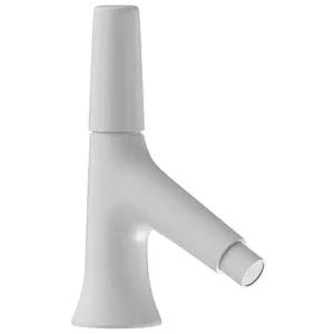 Смеситель для биде CISAL VI0005544Q однозахватный, донный клапан, излив 96 мм, белый матовый