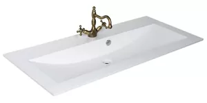 Раковина Aquanet 120 (Marmite Mikaela) 1200х550 мм, литьевой мрамор, белая 164747