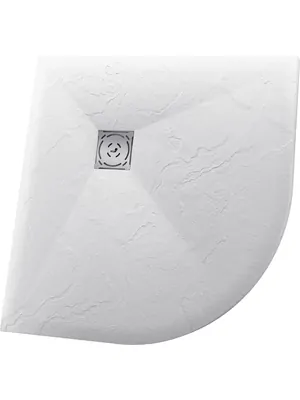 Душевой поддон RGW ST/R-0099W (900х900х25) полукруглый, иск. камень, белый 16153099-01
