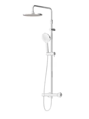 Душевая система Damixa смеситель термостат, верх. душ 230мм, руч. душ 120мм, хром DX218091000