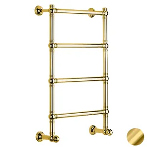 Полотенцесушитель водяной Margaroli Armonia 9-442-4 (975х625) золото, с аркой, 94425504GONA