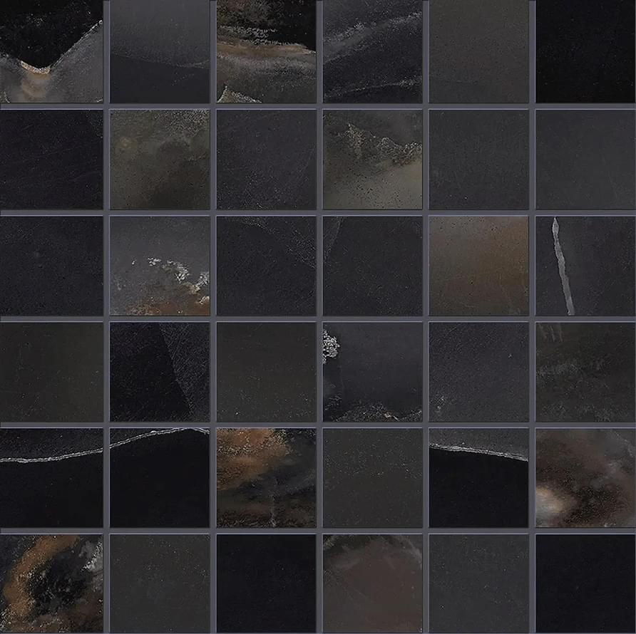 мозаика Tele Di Marmo Onyx Mosaico 5x5 Black Silktech 30x30