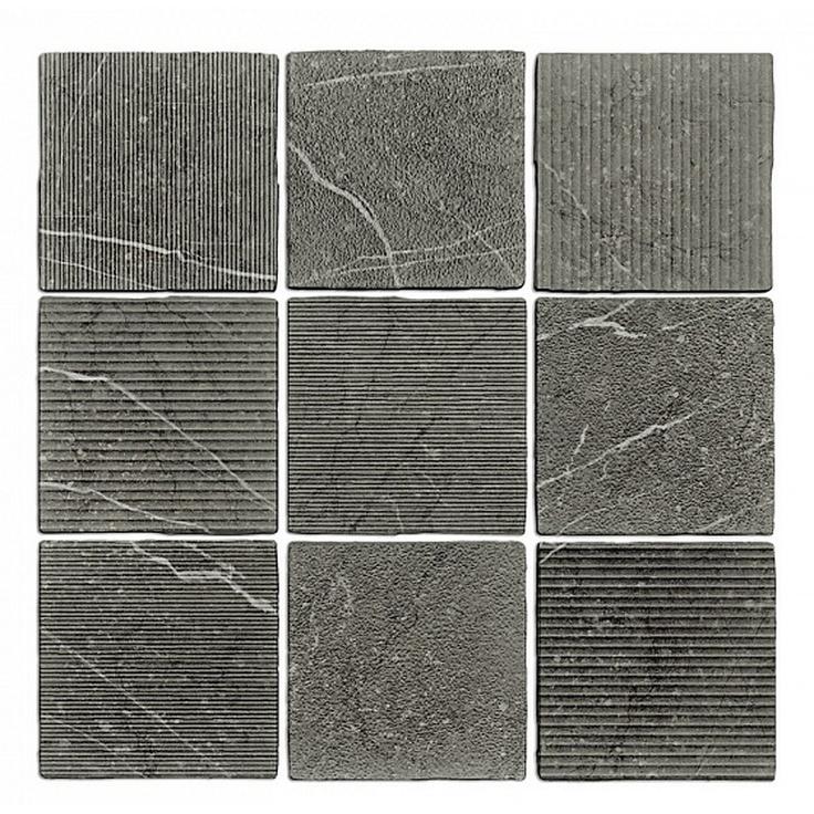 WOW Gea Carved Charcoal 12,5x12,5 матовая