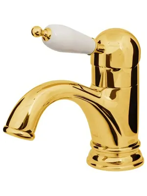 Смеситель Boheme Oro 281 для раковины, на 1 отверстие, однозахватный, золото