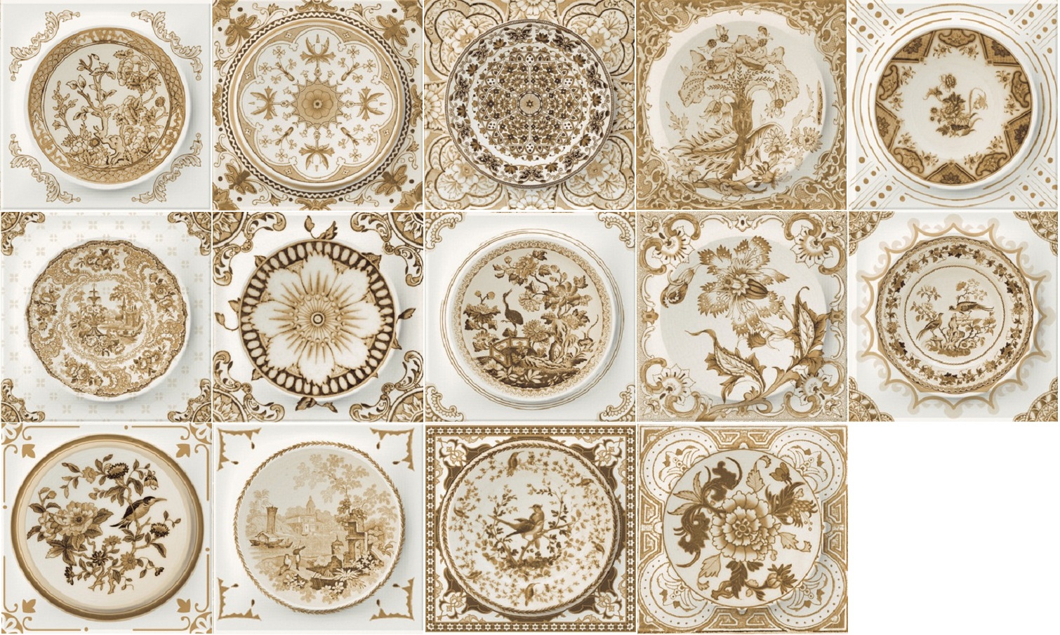 Monocolor Mix Circle Classic Cream 10X10 глянцевая