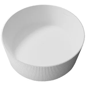 Ванна из искусственного камня Abber (1500x1500) отдельностоящая, слив-перелив,белая мат AS9679