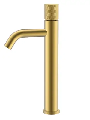 Смеситель Boheme 122-MG.4 для раковины, на 1 отверстие,однозахв, ручка spirale, золото мат