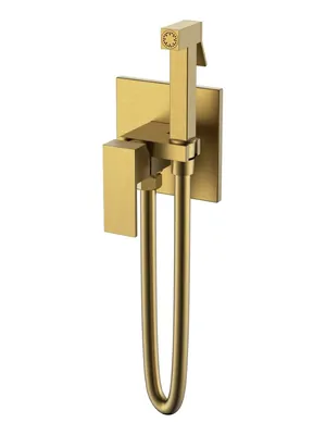 Смеситель Boheme 477-BR с гигиеническим душем, встраиваемый, однозахв, с держателем, бронза