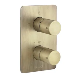 Смеситель для душа Giulini встраиваемый, термостат, на 2 выхода, матовая бронза F8276BROP