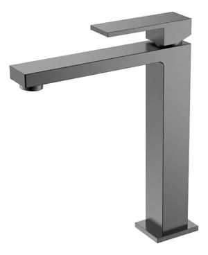 Смеситель Boheme 472-GM для раковины, на 1 отв, однозахватный, фикс излив, графит