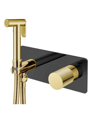 Смеситель Boheme 127-BG.2 встраиваемый, с гиг душем, однозахв, ручка:touch, черный+золото