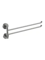 Полотенцедержатель Aquatek AQ4613BGM двойной, латунь, цвет: сталь оружейная