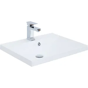 Раковина Aquanet 58 580х480 мм, литьевой мрамор, белая 204117