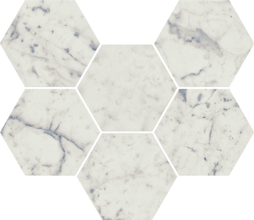 Charme Extra Carrara Mosaico Hexagon Satt 29X25 сатинированная