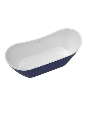 Ванна акриловая отдельностоящая toHit 1700х800х730, синий матовый, овальная, TH08-021703