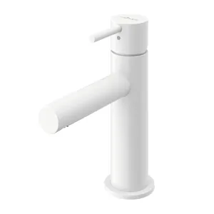 Смеситель Cezares -LSM1-L-BIO для раковины, однозахватный, с донным клапаном, белый матов