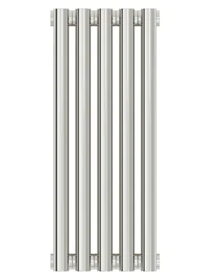 СУНЕРЖА Дизайн радиатор 500х225 (5 секц) нерж.сталь, универсальное подкл., 1/2",00-0331-5005