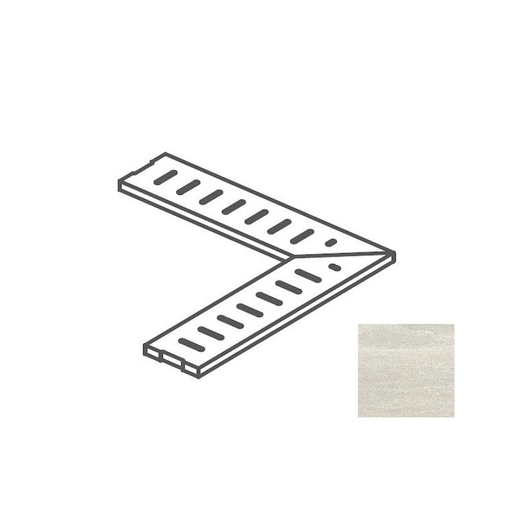 Impronta italgraniti Dorset DR01GGA6 Griglia Angolare Bianco Cross Cut 14x60 матовая