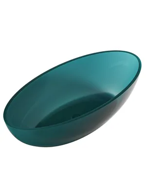 Прозрачная ванна Abber (1800х850) отдельностоящая, донный клапан, бирюзовая AT9702Aquamarin