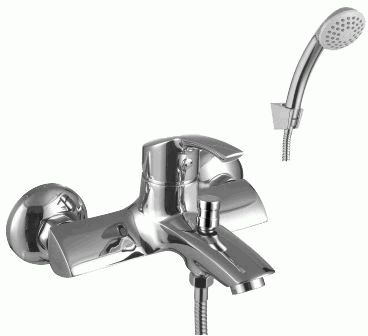 Смеситель для ванны/душа Lemark LM1102C однозахватный, с душевым гарнитуром, хром