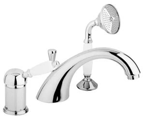 Смеситель CEZARES BVDM-01-M на борт ванны, 3 отверстия, однорычажный, хром/ручка металл