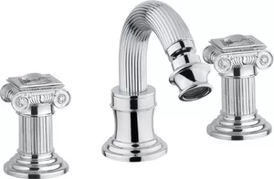 Смеситель CEZARES -BBS2-01-Sw для биде, 3 отверстия, донный клапан, хром/ручки Swarovski