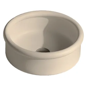 Раковина накладная ArtCeram 430х430 без отверстия под смеситель,бежевый BRL001 59 00