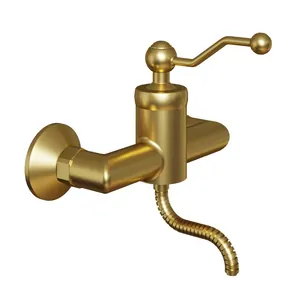 Смеситель для душа Paini однозахватный, настенный, без излива, золото брашированное 88PJ511