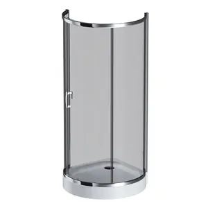 Душевой уголок AM.PM Round 95 (950х950х1900) стекло тонированное, профиль хром W83G-333-095CG