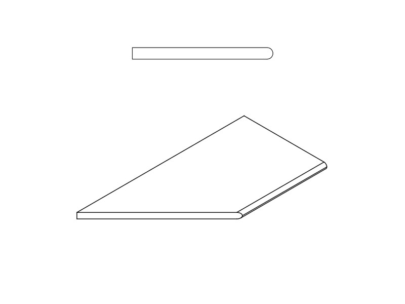 Millennium X2 Border Silver Round Left 60X30 матовая