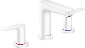 Смеситель Hansgrohe 71733700 для раковины на 3 отверстия, донный клапан, белый матовый