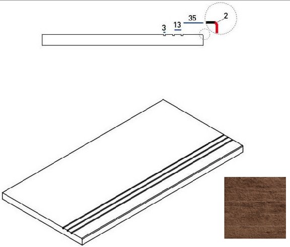 Natural Life Wood Pepper Bordo Grip 60X30 матовая