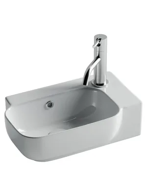 Раковина подвесная Ceramicanova 403х249х140 1 отв. под смеситель,слив-перелив,белый CN6074L