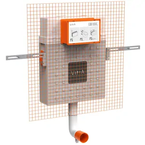 Бачок скрытого монтажа Vitra V12 для пристенных унитазов на 3/6л 762-1740-01