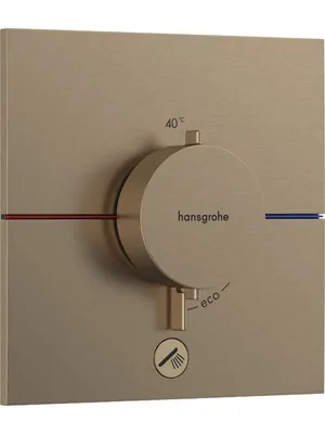 Смеситель Hansgrohe 15575140 термостат, внеш.часть, шлифованная бронза