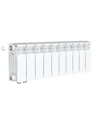 Радиатор биметаллический Rifar Ventil BVL 200 нижнее левое подключение, 10 секции, 1000Вт
