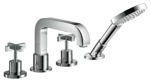 Смеситель Axor 39453 на борт ванны на плитку, на 4 отверстия, крестовые рукоятки, хром