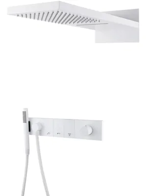 Душевая система Boheme 132-MW встраиваемая, верхний/ручной душ, белый матовый