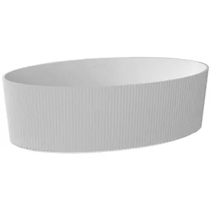 Ванна из искусственного камня Abber (1800x850) отдельностоящая, слив-пер, белая мат AS9627