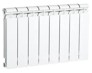 Радиатор биметаллический GLOBAL 350, 8 секций ВШГ:418х640х80 952 Ватт, белый