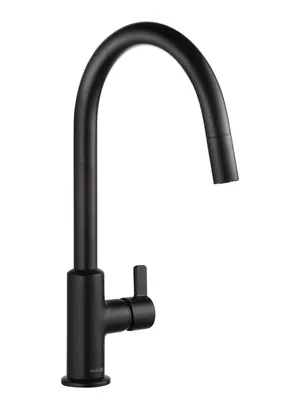 Смеситель KLUDI XS для кухни, выдвижной поворотный излив, черный матовый 468513978