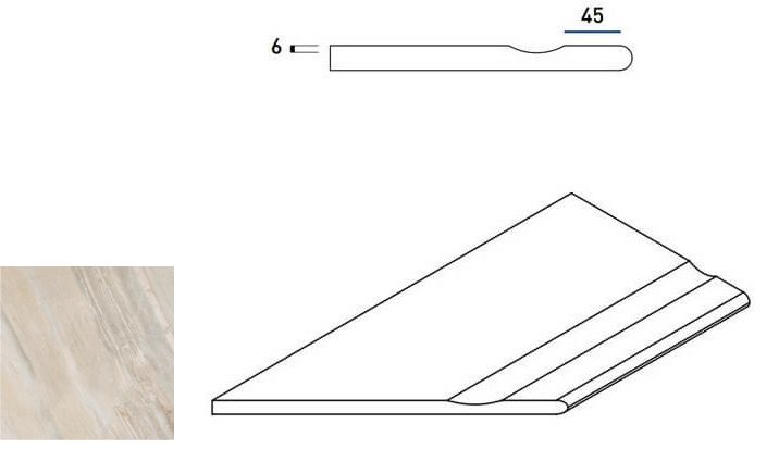 Magnetique X2 White Bordo Svasato Round Sx 60X30 матовая