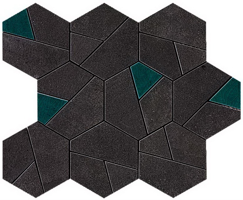 Boost Tarmac Mosaico Hex Jade 25x28,5 матовая