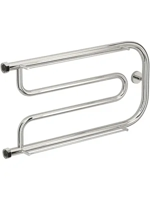 СУНЕРЖА Гусли + 2 полки Полотенцесушитель 320х650 нерж.сталь, нак. гайка 1"