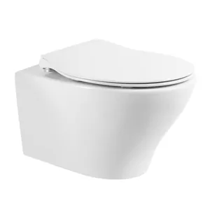 Унитаз подвесной BelBagno BB340CHR 370х520х370 безободковый, крепления, белый