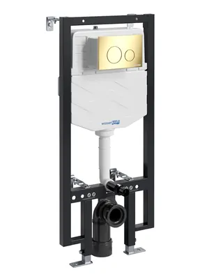 Инсталляция для унитаза WasserKRAFT с клавишей смыва, цвет: золото 56TLT.010.ME.PG02