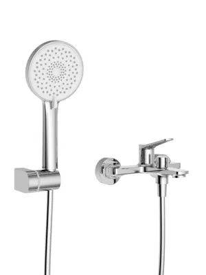 Смеситель для ванны BelBagno -VASM-CRM однозахватный,фиксированный излив,с душевой лейкой,хром