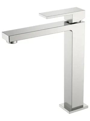 Смеситель Boheme 472-NB для раковины, на 1 отв, однозахватный, фикс излив, никель браш