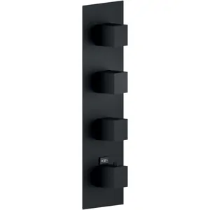 Смеситель NOBILI встраиваемый, термостат, на 4 потреб., внешняя часть, черный мат WE00104/QBM