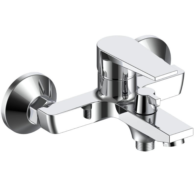 Смеситель для ванны/душа ESKO BT54 настенный, однозахватный, короткий излив, цвет: хром